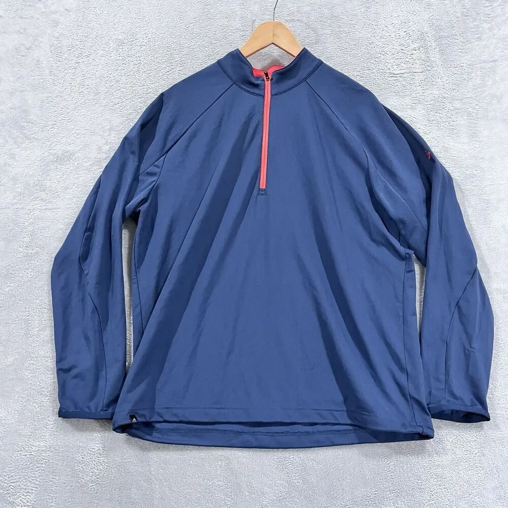 Adidas 1/4 Zip Sweater Men's L CLIMACOOL Long Sleeve‎ Stretch Casual Pullover